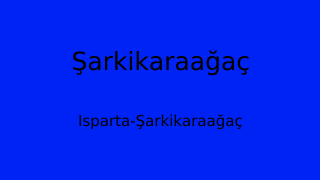 Şarkikaraağaç Belediyesi, Isparta Thumbnail