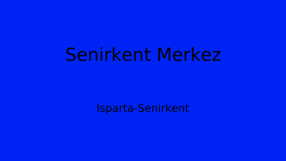 Senirkent Belediyesi, Isparta Thumbnail