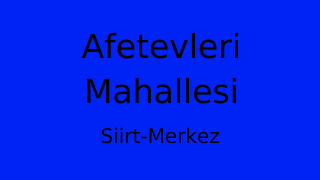 Afetevleri Mahallesi Thumbnail