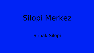 Silopi Belediyesi, Şırnak Thumbnail
