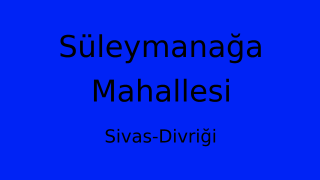 Süleymanağa Mahallesi Thumbnail