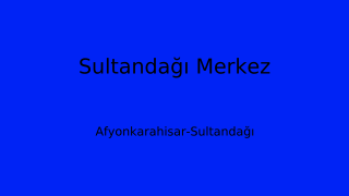 Sultandağı Belediyesi, Afyonkarahisar Thumbnail