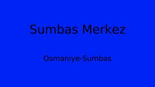Sumbas Belediyesi, Osmaniye Thumbnail