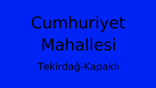 Cumhuriyet Mahallesi Thumbnail