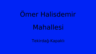 Ömer Halisdemir Mahallesi Thumbnail