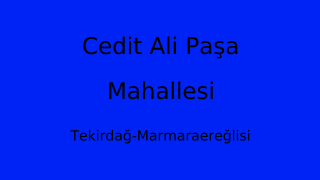 Cedit Ali Paşa Mahallesi Thumbnail