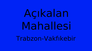 Açıkalan Mahallesi Thumbnail