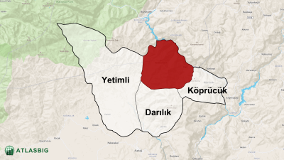 Küp Mahallesi ve Çevresindeki Mahalle ve Köyler Haritası Thumbnail