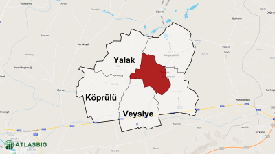Dağıstan Mahallesi ve Çevresindeki Mahalle ve Köyler Haritası Thumbnail