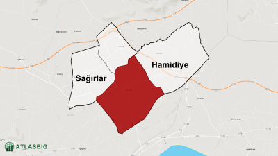 Sarımazı Mahallesi ve Çevresindeki Mahalle ve Köyler Haritası Thumbnail