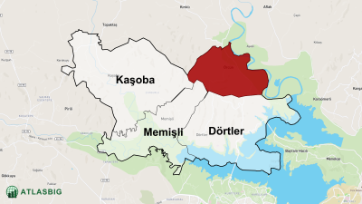Örcün Mahallesi ve Çevresindeki Mahalle ve Köyler Haritası Thumbnail