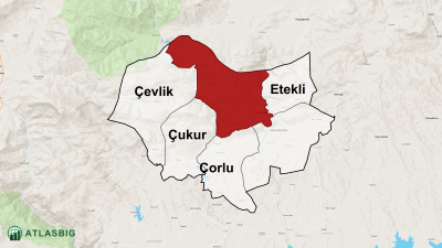 Barakdağı Mahallesi ve Çevresindeki Mahalle ve Köyler Haritası Thumbnail