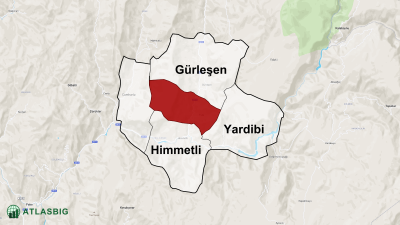 Tülü Mahallesi ve Çevresindeki Mahalle ve Köyler Haritası Thumbnail
