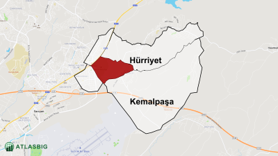 Buruk Cumhuriyet Mahallesi ve Çevresindeki Mahalle ve Köyler Haritası Thumbnail