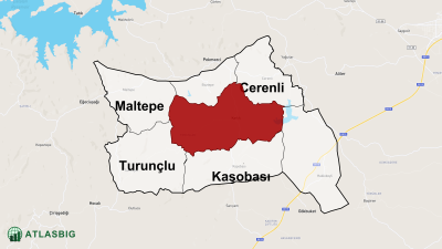 Karlık Mahallesi ve Çevresindeki Mahalle ve Köyler Haritası Thumbnail
