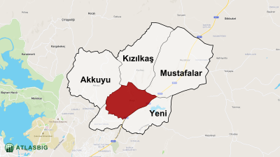 Kılıçlı Mahallesi ve Çevresindeki Mahalle ve Köyler Haritası Thumbnail