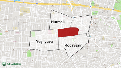 Hanedan Mahallesi ve Çevresindeki Mahalle ve Köyler Haritası Thumbnail