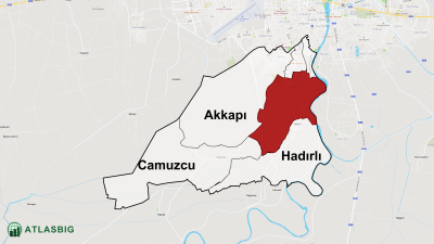 Mıdık Mahallesi ve Çevresindeki Mahalle ve Köyler Haritası Thumbnail