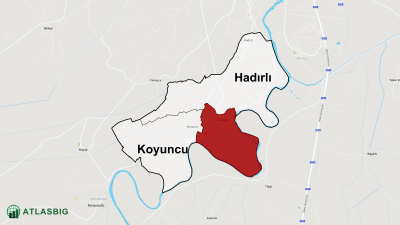 Yalmanlı Mahallesi ve Çevresindeki Mahalle ve Köyler Haritası Thumbnail