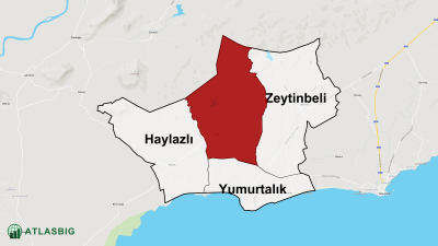 Ayvalık Mahallesi ve Çevresindeki Mahalle ve Köyler Haritası Thumbnail