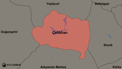 Çelikhan ve Komşu İlçeler Haritası Thumbnail