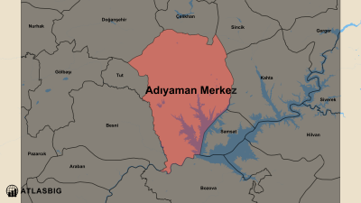 Adıyaman Merkez ve Komşu İlçeler Haritası Thumbnail