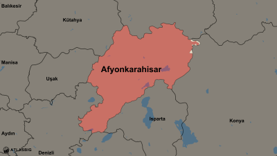 Afyonkarahisar ve Komşu İller Haritası Thumbnail