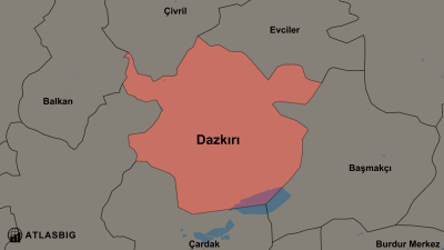 Dazkırı ve Komşu İlçeler Haritası Thumbnail