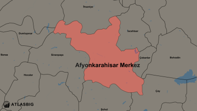 Afyonkarahisar Merkez ve Komşu İlçeler Haritası Thumbnail
