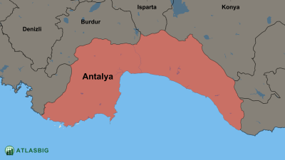 Antalya ve Komşu İller Haritası Thumbnail