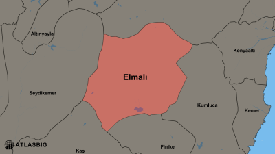 Elmalı ve Komşu İlçeler Haritası Thumbnail