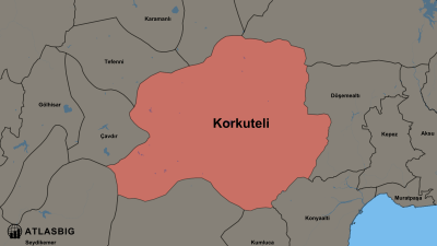 Korkuteli ve Komşu İlçeler Haritası Thumbnail