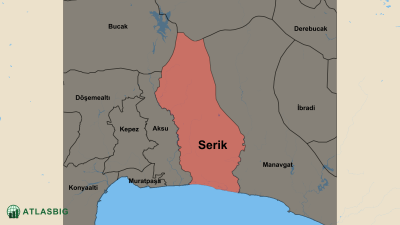 Serik ve Komşu İlçeler Haritası Thumbnail