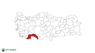 Türkiye haritasında Antalya Thumbnail