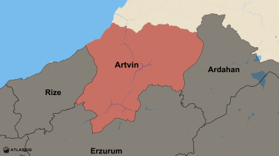 Artvin ve Komşu İller Haritası Thumbnail