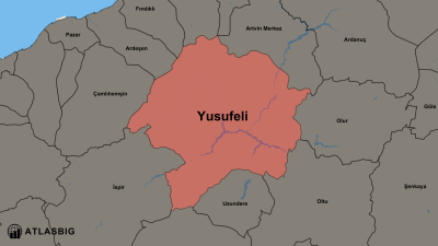 Yusufeli ve Komşu İlçeler Haritası Thumbnail