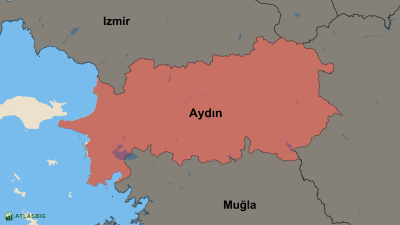Aydın ve Komşu İller Haritası Thumbnail