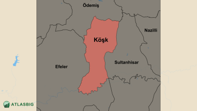 Köşk ve Komşu İlçeler Haritası Thumbnail