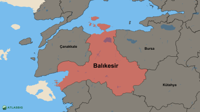 Balıkesir ve Komşu İller Haritası Thumbnail