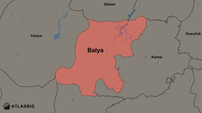 Balya ve Komşu İlçeler Haritası Thumbnail