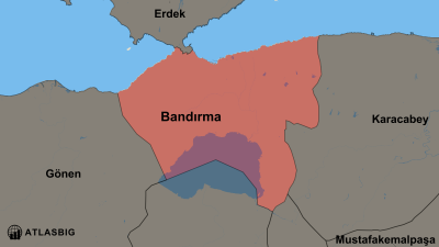 Bandırma ve Komşu İlçeler Haritası Thumbnail