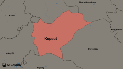 Kepsut ve Komşu İlçeler Haritası Thumbnail