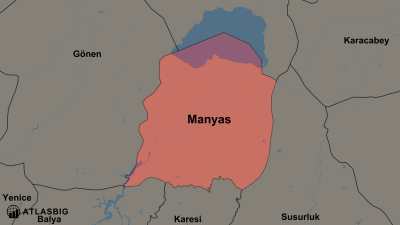 Manyas ve Komşu İlçeler Haritası Thumbnail