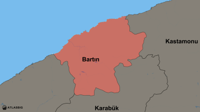 Bartın ve Komşu İller Haritası Thumbnail