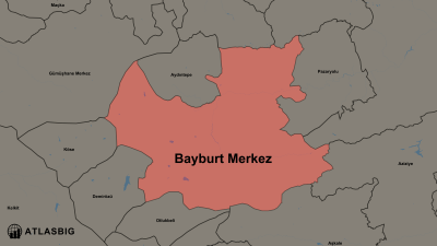 Bayburt Merkez ve Komşu İlçeler Haritası Thumbnail