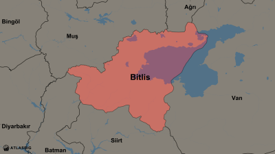 Bitlis ve Komşu İller Haritası Thumbnail