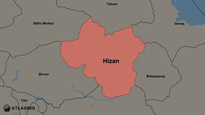Hizan ve Komşu İlçeler Haritası Thumbnail