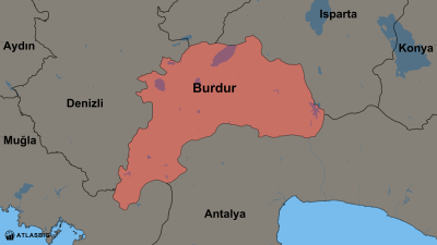 Burdur ve Komşu İller Haritası Thumbnail