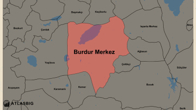 Burdur Merkez ve Komşu İlçeler Haritası Thumbnail
