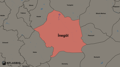 İnegöl ve Komşu İlçeler Haritası Thumbnail